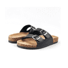 NEW Slide Buckle T-Strap Cork Footbed Platform Sandals Shoes for Summer / Fall, Black / Brown / Navy Blue Flat Sandals Flip Flop Shoes for Women