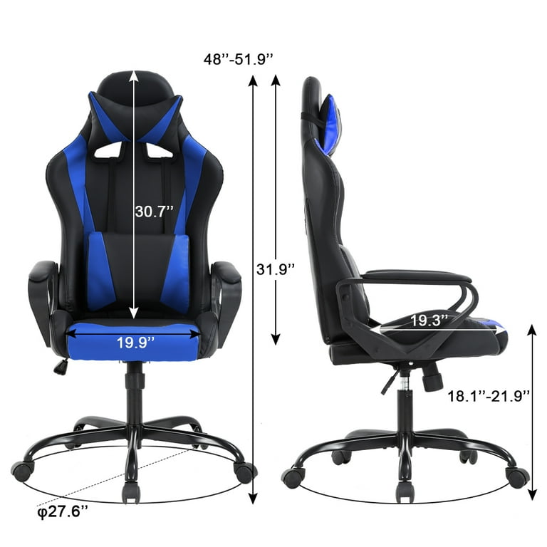Gaming chair office chair racing computer chair desk chair ergonomic swivel rolling chair with lumbar support clearance
