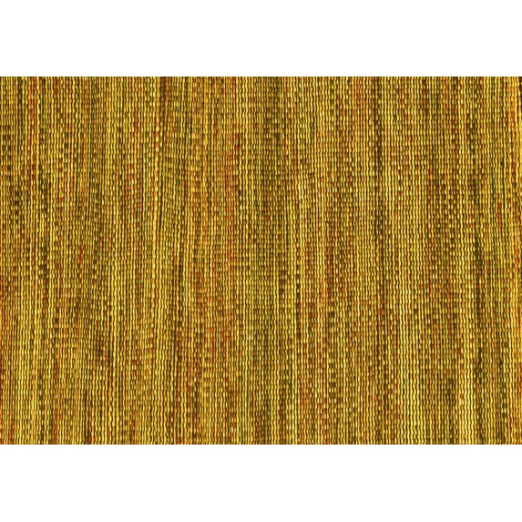 Ahgly Company Machine Washable Indoor Rectangle Abstract Yellow Contemporary Area Rugs, 7' x 10'