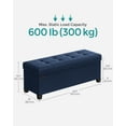 thumbnail image 2 of SONGMICS 43" Storage Ottoman Bench Foldable Ottoman with Storage Ottoman for Bedroom Living Room Midnight Blue, 2 of 6
