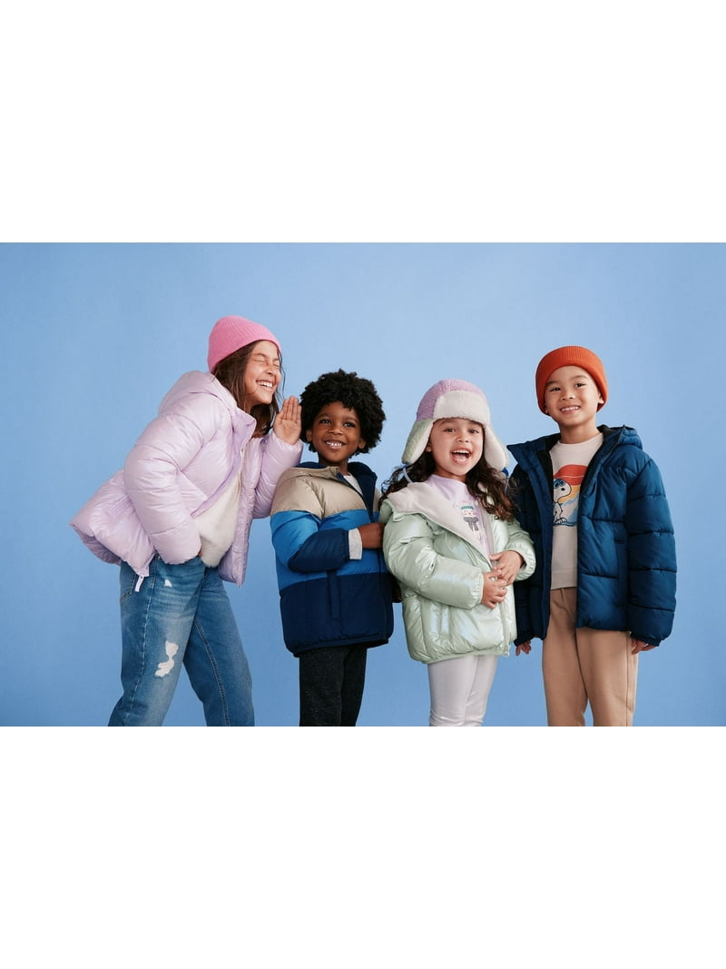 Swiss Tech Girls Puffer Jacket - Warm Winter Coat for Girls
