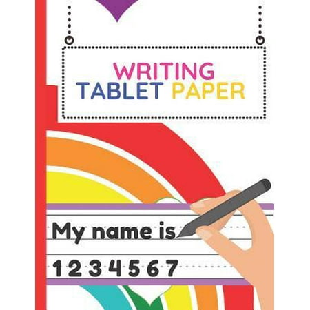 Dot Link - Writing Tablet Paper: Workbook of Dotted Lined Handwriting Practice Paper Sheet Book for Girl, Boy, Kid, Toddler, Preschool, Kindergarten, N Paperback