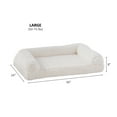 thumbnail image 6 of Happy Hounds Millie Large Sherpa Sofa Style Dog Bed, Snow, 6 of 6