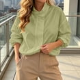 thumbnail image 5 of IUYRTFE Women's Zip Up Hooded Jacket Long Sleeve Casual Lightweight Outerwear Coat, 5 of 6