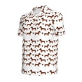 thumbnail image 3 of Daiia Dachshund Dog Puppy Pattern Men’s Polo Shirts,Solid Deck Shirt,Classic Fit, Breathable Cotton Polo for Casual and Sport Wear-XX-Large, 3 of 9