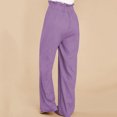 thumbnail image 4 of Pantalones largos de mujer Pantalones largos sueltos de talla grande de color sólido casual de moda Odeerbi ODB-2, 4 of 9