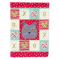 Carolines Treasures CK5095CHF British Shorthair Cat Love Flag Canvas House Size Large multicolor