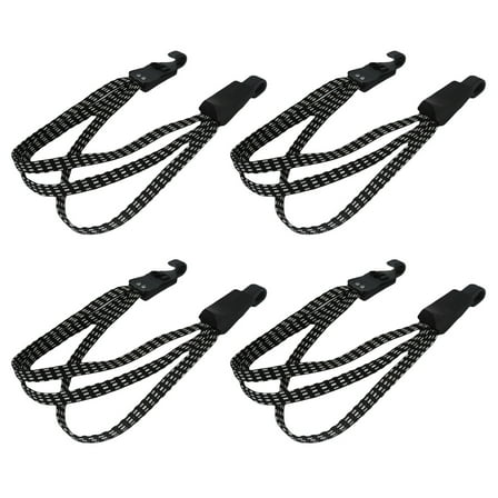 4Pcs Heavy Duty Bungee Cords with Hooks, Elastic Bungee Cords Bicycles Lashing Strap with Hooks Elastic Luggage Strap