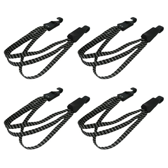 4Pcs Heavy Duty Bungee Cords with Hooks, Elastic Bungee Cords Bicycles Lashing Strap with Hooks Elastic Luggage Strap