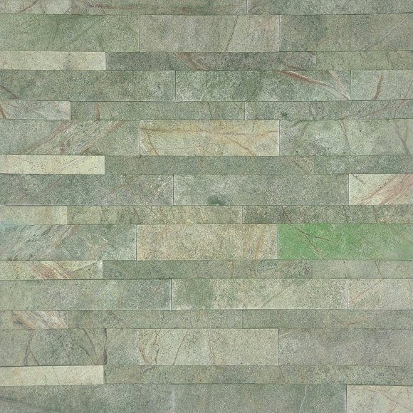 Peel and Stick REAL STONE Veneer 3D Panels. Ready for installation - pre-applied adhesive. DIY project. Each panel is ~24"x6", box of 10 covers 9.69 sq.ft.