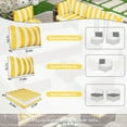 thumbnail image 6 of HONEY HOME 14 Piece Patio Sectional Cushions Relacement, 4" Outdoor Furniture Couch Cushion Fits 6-Seat Rattan Conversation Set, Waterproof, Fade-Resist, 6 of 7