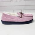 thumbnail image 6 of Gvdentm Women's House Slippers Indoor Outdoor Moccasin Fuzzy Fluffy Furry Loafers Suede Warm Shoes(Pink,10.5), 6 of 9