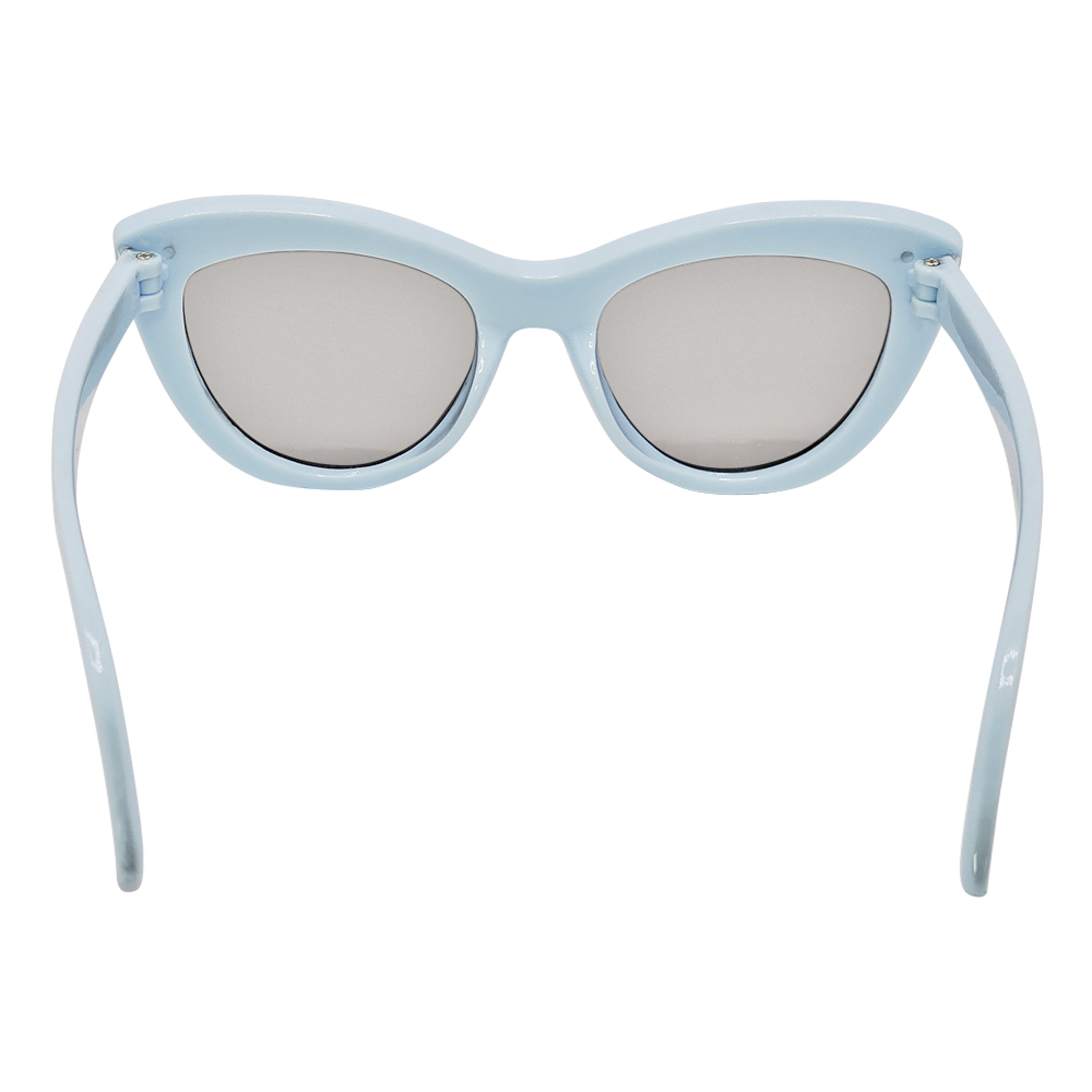 Frozen Blue Bling with Snowflake Cat Eye Sunglasses