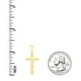 thumbnail image 2 of 10k Yellow Gold Womens Mens Unisex Cross Religious Charm Pendant Pendant Necklace for Men Women, 2 of 3