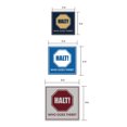 thumbnail image 5 of Signs ByLITA Square Halt! Who Goes There? Sign (Brushed Gold) - Small, 5 of 6