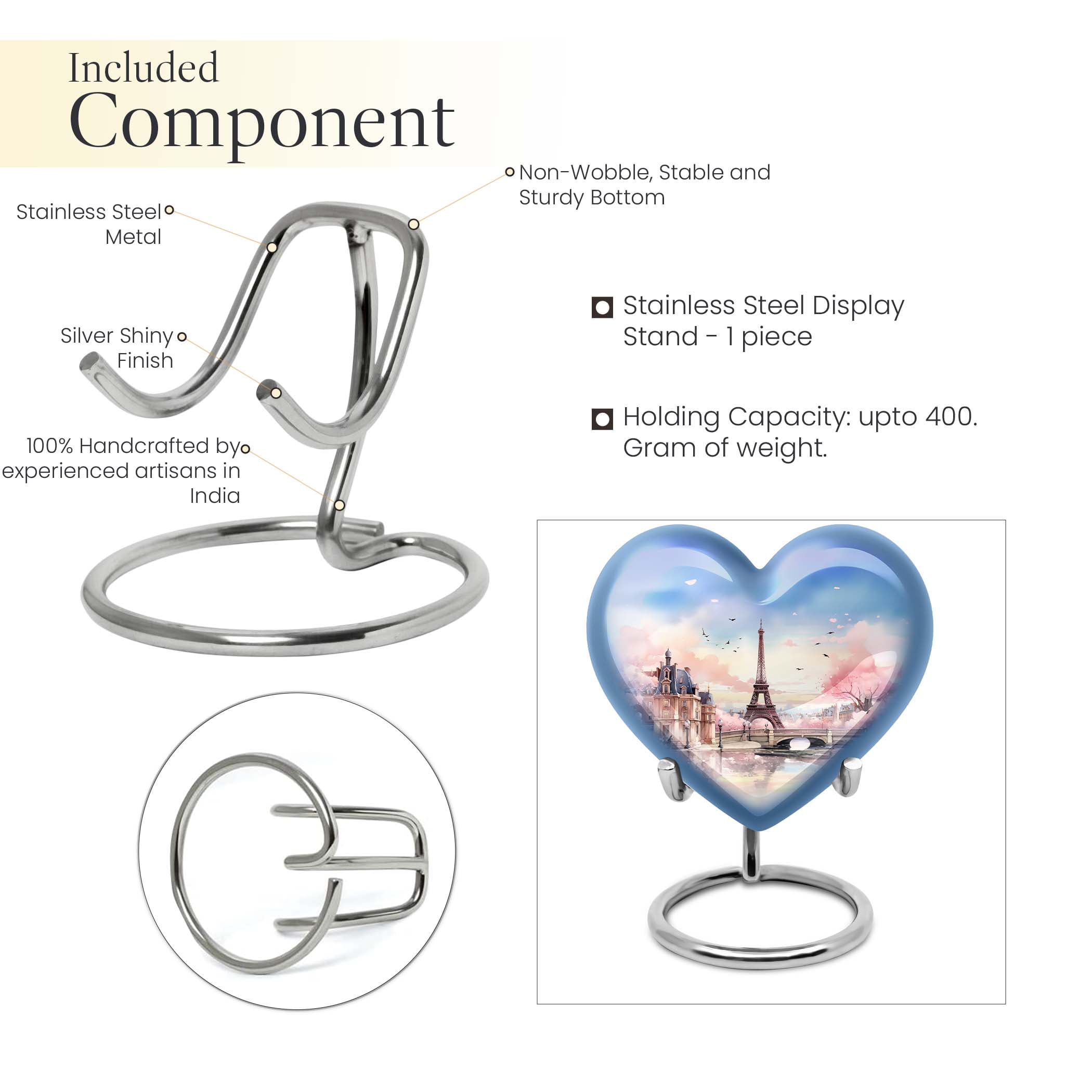 Eiffel Tower City Urns - Urns For Human Ashes Adult - Funeral Urns For Adult Ashes Men - Cremation Urns - Keepsake Urns For Ashes Small - Cremation Urn For Ashes - Urn For Dad (Size -3inch,1Pc)