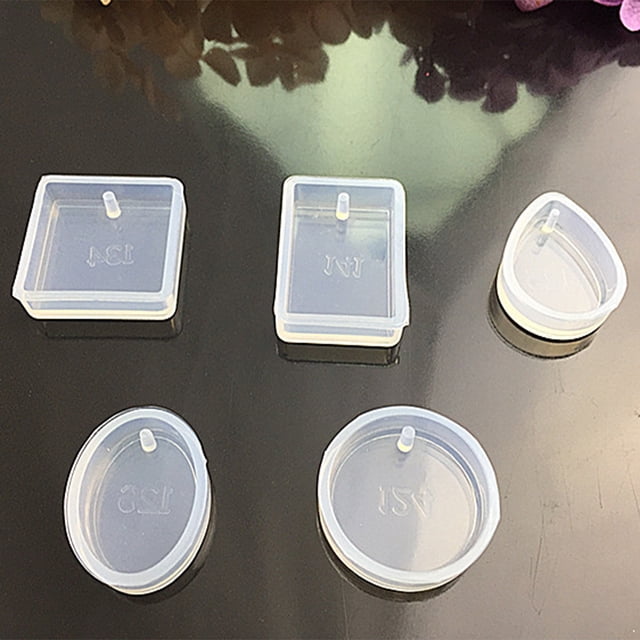 Pendentif avec Trou Miroir Face Différente Ce Pendentif en silicone Forme Fiable Qualité Souple Moule de Réutilisation de Bricolage pour les Projets d'Artisanat Faisant Carré