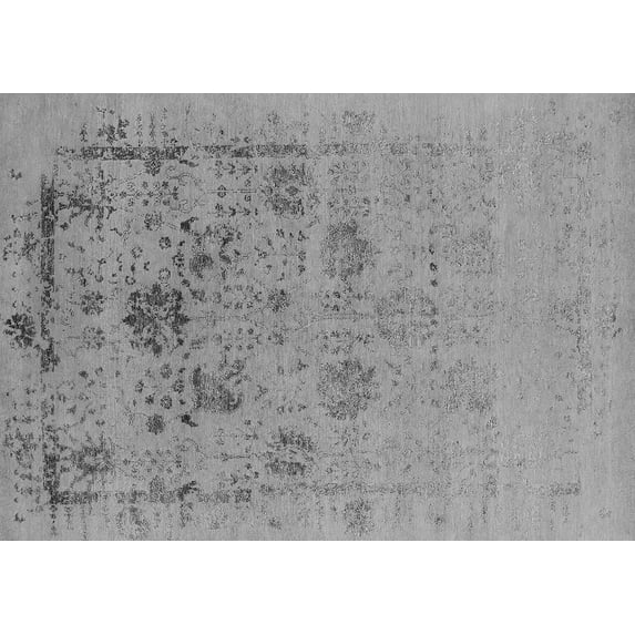 Ahgly Company Indoor Rectangle Oriental Gray Industrial Area Rugs, 7' x 10'