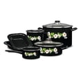 thumbnail image 1 of Batería de cocina Cinsa Malvina Crisantemos Negro 8 pz Cinsa Batería MALVINA CRISANTEMOS, 1 of 2