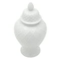 thumbnail image 3 of Red Lantern 20" Diamond Pattern White Temple Jar, 3 of 8