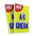 thumbnail image 4 of A-frame Sidewalk Free Ac Check 24" x 36" Double Sided A-Frame Sidewalk Sign, Includes 2 Plastic Inserts | Foldable Portable White Signicade Sandwich Board Signs, 4 of 5