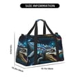 thumbnail image 3 of Disketp Starry Sky Colorful Crocodile Bolsa de Viaje Tipo Duffle, Bolso de Mano para Fin de Semana para Mujer, Bolsa de Gimnasio Ligera para Hombre, Esencial para Viajes, 3 of 7