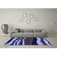 thumbnail image 3 of Ahgly Company Indoor Square Abstract Blue Modern Area Rugs, 3' Square, 3 of 4