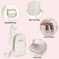 thumbnail image 7 of Jessica Simpson One Strap Mini Crossbody Sling Bag Backpack for Women with Adjustable Shoulder Strap in White & Pink Hearts, 7 of 7
