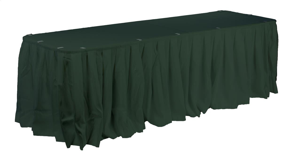 POLYESTER PLEATED TABLE SET SKIRT skirting Trade show 24 colors Catering 17' Ft 