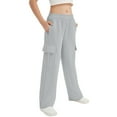 thumbnail image 6 of Xdegoge Boy's Cargo Sweatpants Wide Leg Relaxed Streetwear Joggers with Side Pockets Baggy Teen Pants, 6 of 8