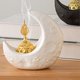 thumbnail image 2 of Incense Holder Ramadan Incense Cone Burner Desktop Moon Shaped Middle East Censer, 2 of 4