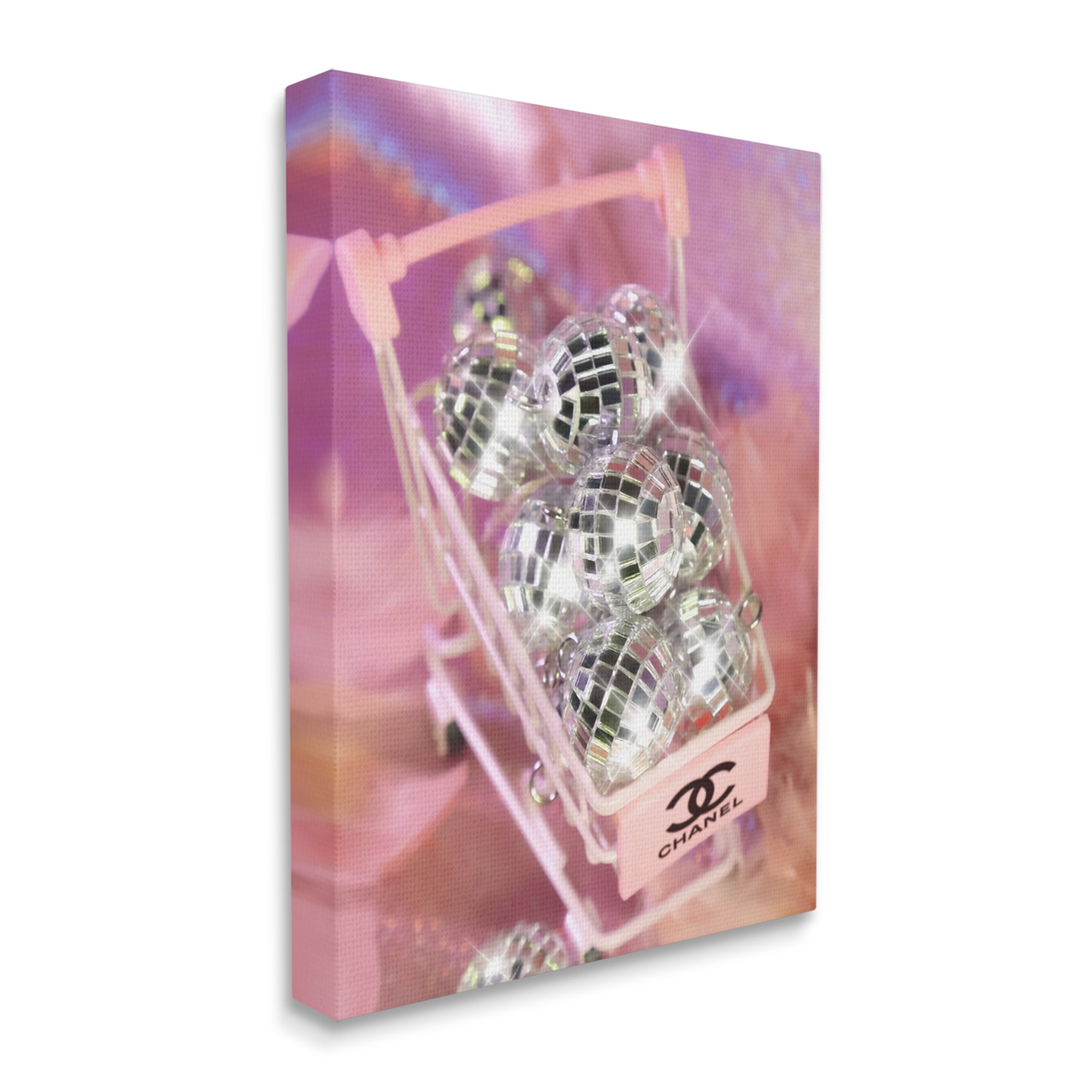 Stupell Industries Glam Disco Balls in Cart Beauty & Fashion Painting Gallery Wrapped Canvas Print Wall Art, 16 x 20