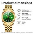 thumbnail image 3 of Resicozy Watches for Men Silver Stainless Steel Strap Wrist Watch Business Casual Daily Round Dial Watch A, 3 of 8
