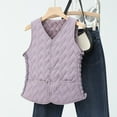 thumbnail image 4 of AUNVITO Women's Winter Sleeveless Puffy Jacket Lightweight Casual Coat with Pockets, V-Neck Loose Regular Fit Vest for Daily Wear, 4 of 8