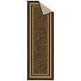 thumbnail image 6 of Ottomanson Border Bathroom Runner Rug 20" x 53" - Non Slip Low Pile Carpet, Dark Brown, 6 of 13