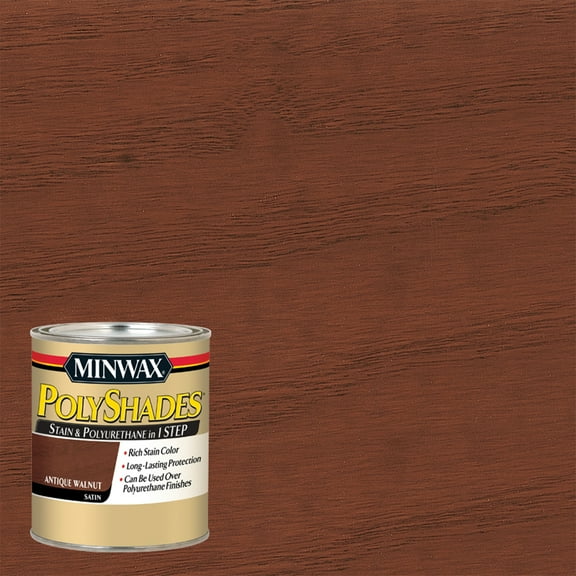 Minwax PolyShades, Satin, Antique Walnut, 1 Quart