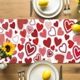 thumbnail image 4 of Burlap Table Runner 36 Inches Long, Seamless Romantic Love Heart Non-Slip Kitchen Table Runners for Dining Room Everyday Use Party Table Decorations Valentine's Day Sweet Hearts, 4 of 9