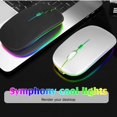 thumbnail image 6 of 2.4GHz & Bluetooth Mouse, Rechargeable Wireless LED Mouse for Lenovo Tab K10 ALso Compatible with TV / Laptop / PC / Mac / iPad pro / Computer / Tablet / Android - Onyx Black, 6 of 7