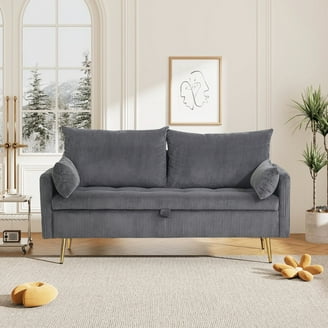 DHP Cooper Loveseat 2 Seater Sofa, Green Velvet - Walmart.com