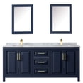 thumbnail image 3 of Wyndham Collection Daria 80" Cabinets Wood Double Bathroom Vanity in Blue/Gold, 3 of 7