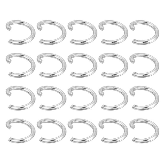Uxcell 200Pcs Open Jump Rings, 8mm 316 Stainless Steel O Rings, Split Rings Circle Clasp Connecting Rings, Silver