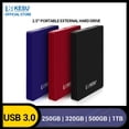 thumbnail image 2 of KESU-disco duro externo portátil, HDD de 2,5 pulgadas, 250gb/320gb/500gb/1tb, almacenamiento USB3.0, Compatible con PC, Mac, escritorio, MacBook qym unisex, 2 of 2