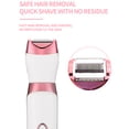 thumbnail image 6 of Electric Razor for Women, 5 in 1 Women’s Electric Shaver, Portable Ladies Shaver, Replaceable Lady Facial Groomer, Cordless Wet and Dry Body Shaver, IPX7 Waterproof & Easy Cleaning, 6 of 9