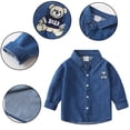 thumbnail image 2 of Qudderr Kids Toddler Denim Shirt for Boys 2-8 Years Spring Fall Button Jeans Shirts Baby Long Sleeve Blouse Tops Cotton Dress Shirt, 2 of 9
