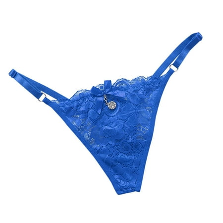 

TAIAOJING Women Seamless G-string Brief Ladies Adjust Lace Low Waist Hot Transparent Free Size Thong Women s Underwear