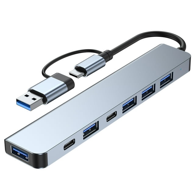 Mecanografíe C a la estación de acoplamiento in-1 del eje 7 del USB 3.0 con USB 3.0 Port/USB2.0 Ports/5W PD/USB-C