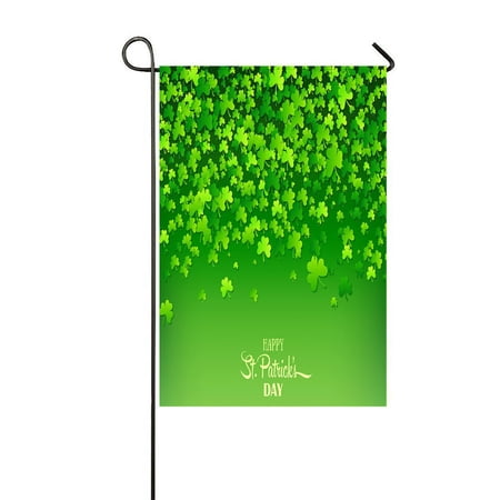 ECZJNT Green Clover Outdoor Flag Home Party Garden Decor 12x18 Inch