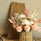 thumbnail image 4 of Flores artificiales falsas Plantas Arreglos florales de seda Ramos de boda Decoraciones Centros de mesa florales de plástico para HomeKitchen (Champagne), 4 of 5