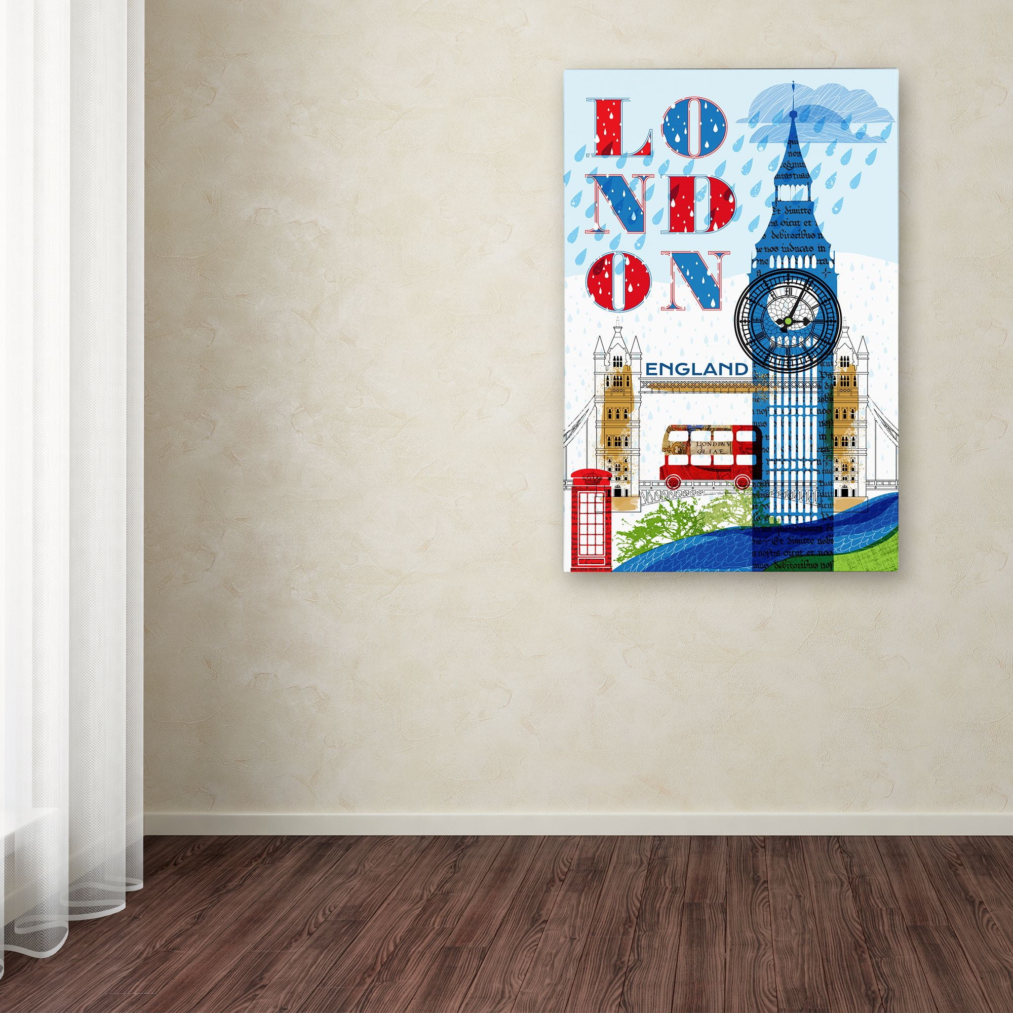 Trademark Fine Art 'London' Canvas Art by Lisa Powell Braun
