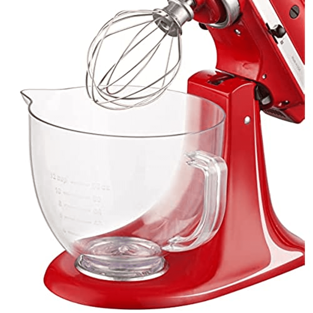  Glass Mixing Bowl Accessory 5 Quart - Compatible with KitchenAid  4.5 and 5 Quart Tilt-Head Stand Mixers (With Lid): Home & Kitchen